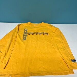 Adidas 90's vintage Men's Yellow Long Sleeve Shirt
